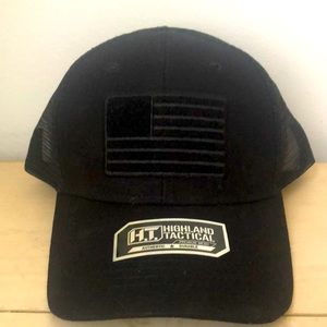 U.S.A. flag all black mesh cap 🧢